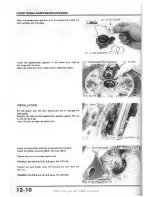 Предварительный просмотр 144 страницы Honda XBR500 Shop Manual