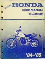 Предварительный просмотр 1 страницы Honda XL350R 1984 Shop Manual