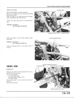 Предварительный просмотр 189 страницы Honda XL350R 1984 Shop Manual