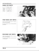 Предварительный просмотр 226 страницы Honda XL350R 1984 Shop Manual