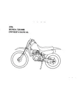 Предварительный просмотр 3 страницы Honda XR100R 1996 Owner'S Manual