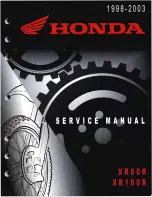 Предварительный просмотр 1 страницы Honda XR100R Service Manual