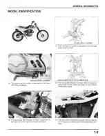 Предварительный просмотр 5 страницы Honda XR100R Service Manual