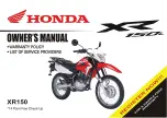 Предварительный просмотр 1 страницы Honda XR150 2018 Owner'S Manual