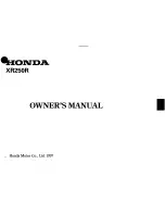 Предварительный просмотр 3 страницы Honda XR250R 1997 Owner'S Manual