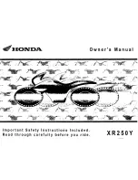 Предварительный просмотр 1 страницы Honda XR250Y Owner'S Manual