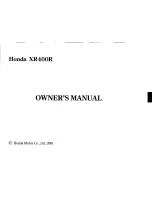 Предварительный просмотр 3 страницы Honda XR400R Owner'S Manual