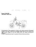 Предварительный просмотр 5 страницы Honda XR650 Owner'S Manual