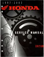 Предварительный просмотр 1 страницы Honda XR70R Service Manual