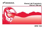 Предварительный просмотр 1 страницы Honda XRE 190 Owner'S Manual