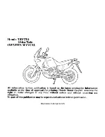 Предварительный просмотр 3 страницы Honda XRV 750 Owner'S Manual