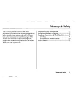 Предварительный просмотр 11 страницы Honda Z50R Owner'S Manual