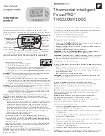 Preview for 2 page of Honeywell Home FocusPRO Smart Series Product Information