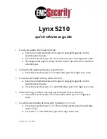 Honeywell Home Lynx 5210 Quick Reference Manual preview