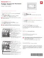 Preview for 1 page of Honeywell Home Prestige YTHX9421R Product Information