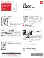 Honeywell Home PRO 1000 Series Product Information preview