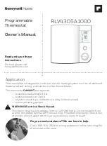 Honeywell Home RLV4305A1000 Owner'S Manual preview