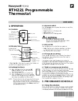 Honeywell Home RTH221 User Manual preview