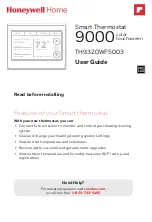 Honeywell Home Smart Thermostat 9000 color
touchscreen User Manual preview