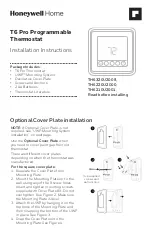 Honeywell Home T6 Pro Series Installation Instructions Manual preview