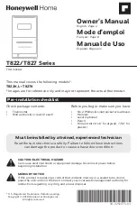 Preview for 1 page of Honeywell Home T822 Series Owner'S Manual