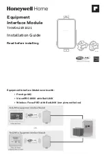 Preview for 1 page of Honeywell Home THM5421R1021 Installation Manual