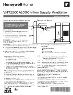 Предварительный просмотр 1 страницы Honeywell Home VNT2200A1000 Quick Start Manual