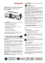 Предварительный просмотр 5 страницы Honeywell 012168 Mounting And Connection Instructionsmounting And Connection Instructions