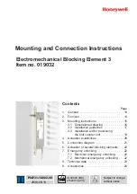 Предварительный просмотр 13 страницы Honeywell 019032 Mounting And Connection Instructions