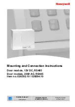Preview for 1 page of Honeywell 026593.10 Mounting And Connection Instructions