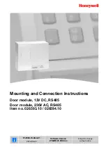 Honeywell 026593.10 Mounting And Connection Instructions preview