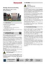 Honeywell 057530.10 Mounting And Connection Instructions preview