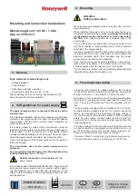 Preview for 3 page of Honeywell 057530.10 Mounting And Connection Instructions