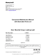 Preview for 1 page of Honeywell 15-0705-5 Component Maintenance Manual With Illustrated Parts List