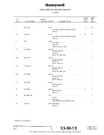 Preview for 110 page of Honeywell 15-0705-5 Component Maintenance Manual With Illustrated Parts List