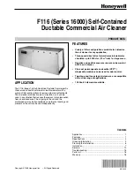 Предварительный просмотр 1 страницы Honeywell 16000 Series Manual