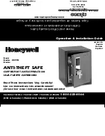 Preview for 1 page of Honeywell 2077D - 1.21 Cubic Foot Anti-Theft Safe Operations & Installation Manual