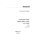 Preview for 1 page of Honeywell 2MLF-AC8A User Manual