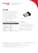 Preview for 1 page of Honeywell 315-508 Manual