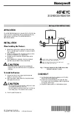 Honeywell 4074EYC Installation Instructions preview