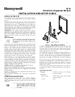 Preview for 1 page of Honeywell 4219 Installation And Setup Manual