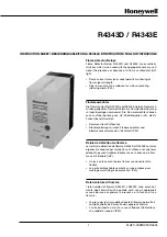 Honeywell 4343D1017 Instruction Sheet preview