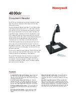 Honeywell 4800dr - Document Camera Specification Sheet preview