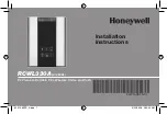 Preview for 1 page of Honeywell 51459SL Installation Instructions Manual