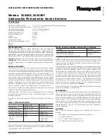 Honeywell 5193SD Installation And Maintenance Instructions preview