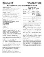 Preview for 1 page of Honeywell 5800COA Installation And Setup Manual