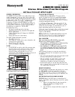 Preview for 1 page of Honeywell 5828V - Ademco Wireless Talking Keypad Installation And Setup Manual