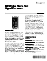 Preview for 1 page of Honeywell 600U User Manual