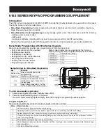 Honeywell 6162 Programming Manual preview