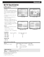 Preview for 2 page of Honeywell 6270 - Ademco TouchCenter Keypad Quick Manual